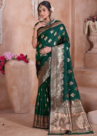 Green Art Silk Zari Woven Saree