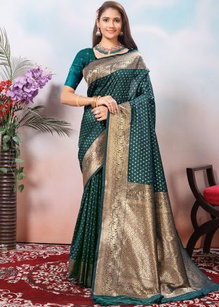 Green Art Silk Zari Woven Saree