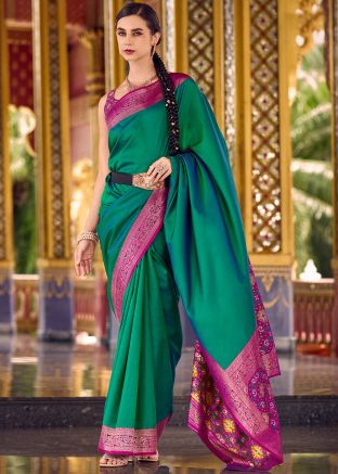 Green Zari Woven Art Silk Saree