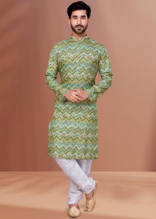 Multicolor Floral Printed Kurta Pajama Set