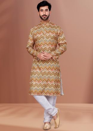 Multicolor Kurta Pajama Set In Floral Print