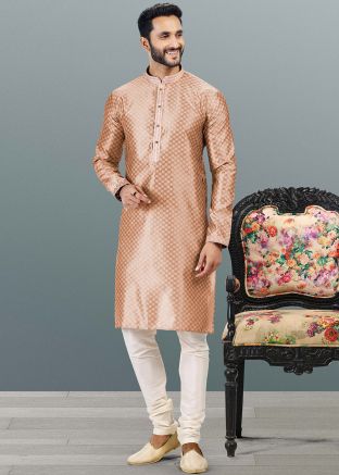 Readymade Paech Woven Mens Kurta Pajama
