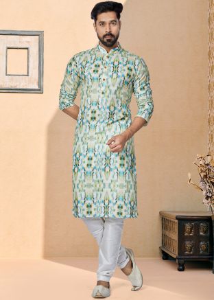 Multicolor Color Cotton Readymade Kurta Pajama