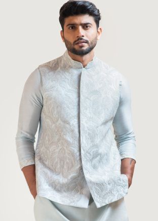 Readymade Blue Embroidered Jacket