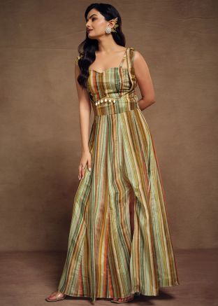 Multicolor Printed Chiffon Co-Ord Set