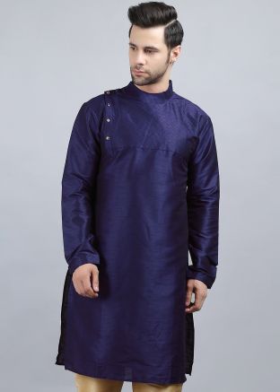 Blue Embroidered Readymade Kurta