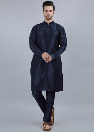 Blue Embroidered Kurta Pajama