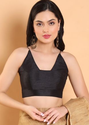 Black Color Art Silk Saree Blouse 