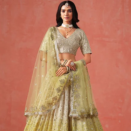 shop sequins lehengas